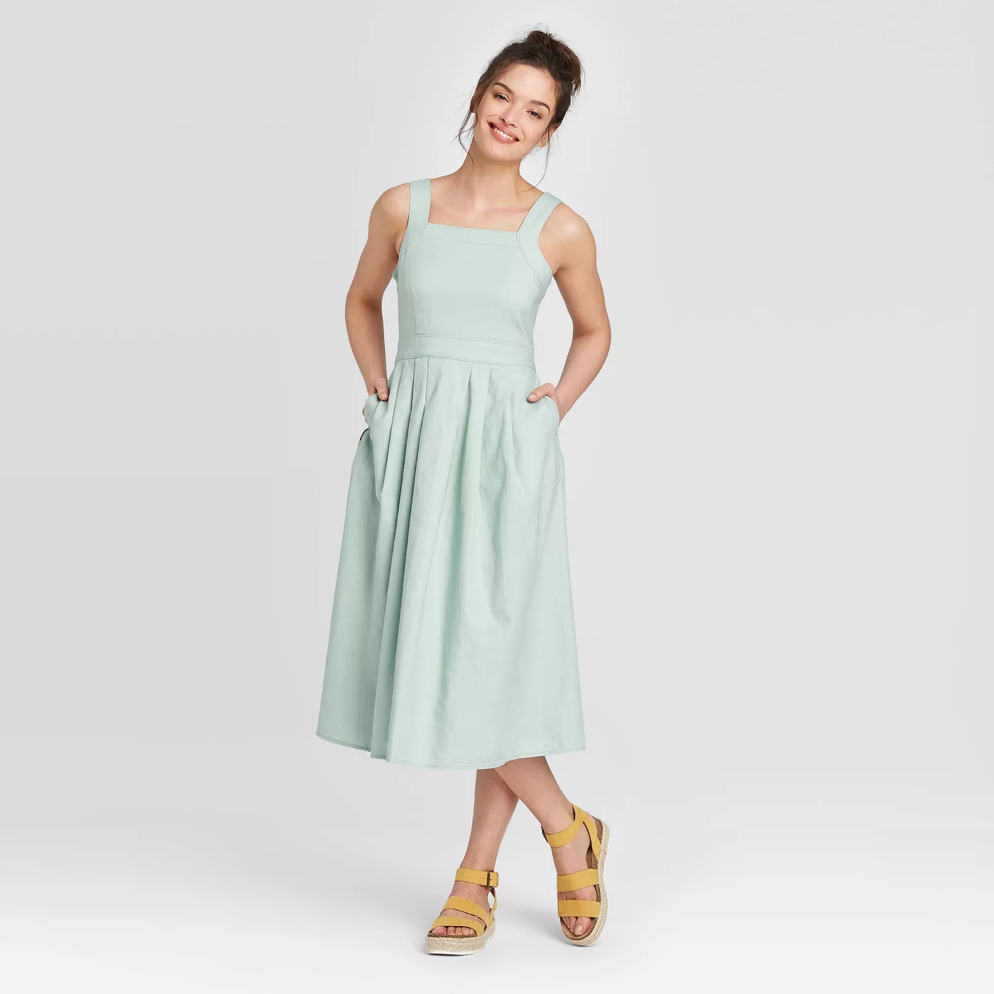 Women's Pleated Sleeveless Dress - Universal Thread™ - image 1 of 6