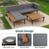 Chic Crate-Luxury Acacia Patio Set – L-Shaped Sofa & Coffee Table | Removable Cushions | Gray | Multi-Use - 4 of 4