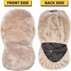 Zone Tech Genuine Sheepskin Car Seat Cover , Universal Front Full Seat (front and back) Cushions - 4 of 4