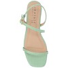 Journee Collection Womens Crishell Textured Material Sling Back Stacked Heel Sandals - 4 of 4