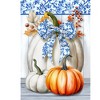 Briarwood Lane Fall Garden Flag 12x18 For Outdoor Blue and White Pumpkins For Fall Garden Flag Flags For Outside - 3 of 4