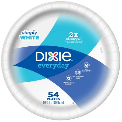 Dixie Everyday White Plate 10" - 54ct