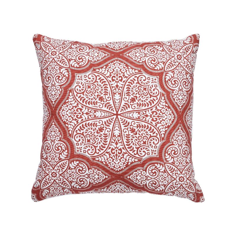 VCNY 20&#34;x20&#34; Oversize Boho Medallion Cotton Square Throw Pillow Ginger Spice, 1 of 6