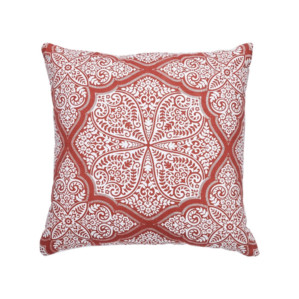 Photos - Pillow VCNY 20"x20" Oversize Boho Medallion Cotton Square Throw  Ginger Spi