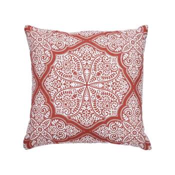 VCNY 20"x20" Oversize Boho Medallion Cotton Square Throw Pillow Ginger Spice