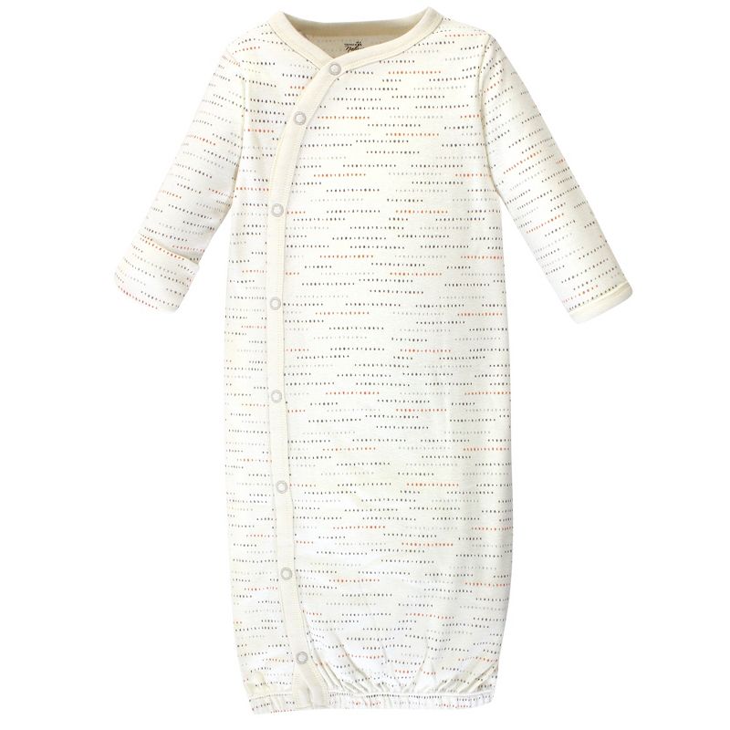 Touched by Nature Baby Boy Organic Cotton Side-Closure Snap Long-Sleeve Gowns 3pk, 3 of 6