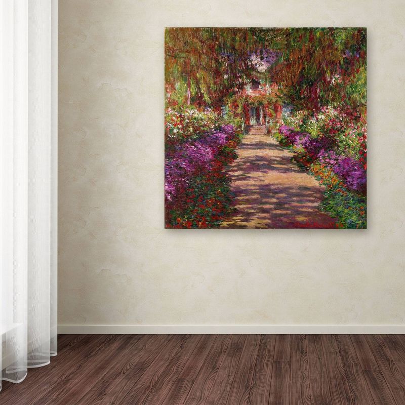 24&#34; x 24&#34; A Pathway in Monet&#39;s Garden by Claude Monet - Trademark Fine Art, 4 of 6