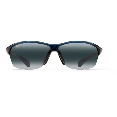 Maui Jim Hot Sands Rimless Sunglasses - Gray lenses with Blue frame