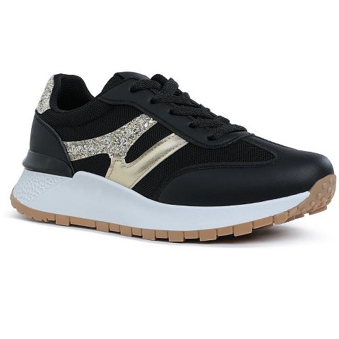 Женские кроссовки London Rag Womens Tapers Glitter Detail Chunky Sneakers 7