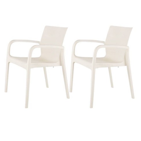 White stackable best sale outdoor chairs