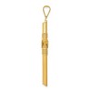 Black Bow Jewelry 14k Yellow Gold Hollow Tube Rope Cross Pendant - 2 of 4