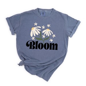 Simply Sage Market Women's Bloom Daisy Flower Short Sleeve Garment Dyed Tee - 1 of 2