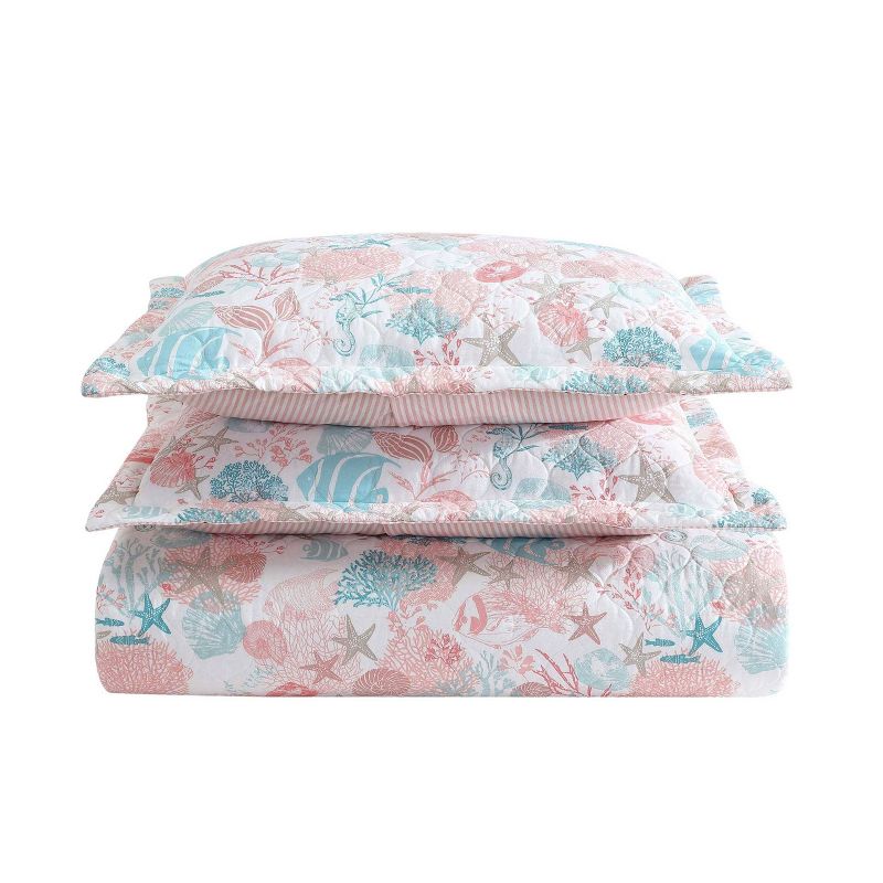 Laura Ashley Swimtime 100% Cotton Quilt Set Pink, 4 of 8