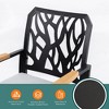DOMETOUR 2PCS Aluminum Swivel Rocker with Sunbrella Cushions, Branch-Like Backrest, FSC Wood Armrests, Bourbon Brown - 3 of 4