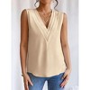 Womens Summer Tank Tops Deep V Neck Blouse Sleeveless Tops Formal Tops Office Business Blouse Elegant Vest - 2 of 4