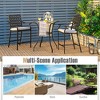 Costway Patio Square Bar Table Wood-Like Tabletop Metal Frame Garden Backyard - 4 of 4