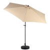 KTMBDW 9' Round Steel Market Umbrella, Outdoor Table Umbrella, Crank Lift, Auto Tilt, for Deck, Backyard, Pool (Base Not Included) - 3 of 4
