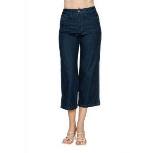 Women's Wide Leg Cropped Jeans - Judy Blue - 1 of 4