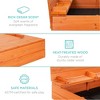 Best Choice Products 47x47-Inch Kids Wooden Outdoor Sandbox w/ 2 Foldable Bench Seats, Sand Protection, Liner - Brown - image 4 of 4