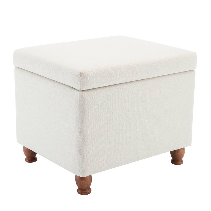 Rectangle Storage Ottoman with Hinged Lid - WOVENBYRD, 6 of 13