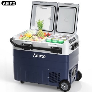 Electric Cooler, Aeitto 32QT Portable Car Refrigerator Frezzer with Dual Zone&Independent Temperature Control, -4℉-68℉ Electric Compressor Cooler - 1 of 4