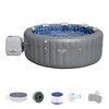 Bestway SaluSpa Santorini HydroJet Inflatable Hot Tub with 180 Soothing Jets and 6 Pack of SaluSpa Non Slip Pool and Spa Seats - 2 of 4