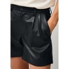ellos Pleat Front Faux Leather Short - 4 of 4