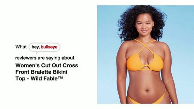 Women's Cut Out Cross Front Bralette Bikini Top - Wild Fable™ : Target