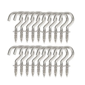 Unique Bargains Home Office Hanging Plants Ceiling Metal Screw-in Hanger Cup Hooks 20 Pcs - 1 of 3