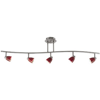 Cal Lighting SL-954-5-BSBRED Contemporary Modern Five Pendant Lighting Accessories, Silver