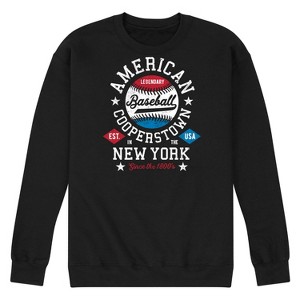 Men's - Instant Message - American Baseball Cooperstown Graphic Fleece Sweatshirt - 1 of 4