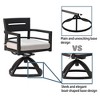 5-Piece Outdoor Patio Aluminum Dining Set with 40" Square Table, 4 Swivel Rocker Chairs, and Umbrella Hole - 4 of 4