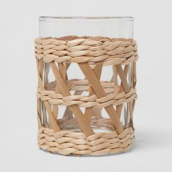 Woven and Glass Toothbrush Holder - Threshold™