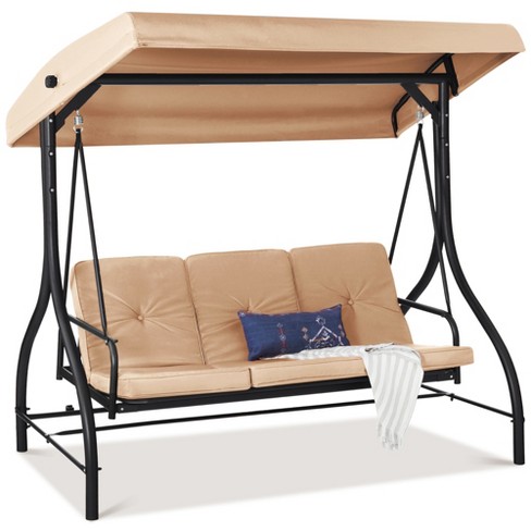 Best Choice Products 3 seat Outdoor Converting Canopy Swing Glider