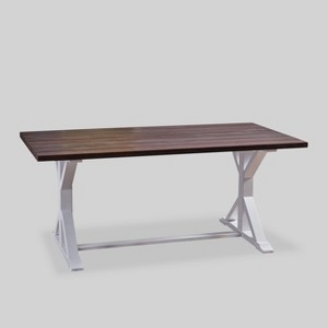 Cassia Rectangle Acacia Wood Dining Table Dark Brown - Christopher Knight Home: Weather-Resistant, Seats 6 - 1 of 4