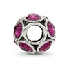 Black Bow Jewelry Sterling Silver with Purple Crystals February Bubble Bead Charm - 2 of 4