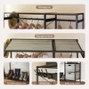 Acacia Wood Garment Racks with Shelves 2 Wicker Drawers and 4 Hooks Heavy Duty Closet Organizer for Hanging Clothes, Freestanding Closet Wardrobe Rack - 2 of 4