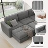 121.3" Modular Sectional Sofa Bed with 2 Movable Ottomans - Customizable L/U-Shape for Living Room - 4 of 4