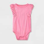 Baby Girls' Solid Ruffle Sleeveless Bodysuit - Cat & Jack™ Pink