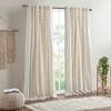 Elegant Chenille Cotton Printed Window Panel, Textured Artisanal Light Filtering Curtain fits Various Room Decor for All Season - 2 of 4