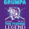 Women's Design By Humans Grumpa Man Myth Fishing Legend By HoangCathrine Racerback Tank Top - 2 of 2
