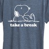 Women's - Peanuts - Snoopy Take A Break Short Sleeve Graphic T-Shirt - 2 of 4