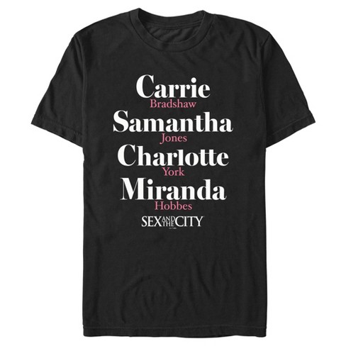 Men's Sex And The City City Girls Name Stack T-shirt : Target