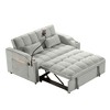 54.7" Velvet Foldable Recliner Double Seat Sofa with USB & Side Pockets - 3 of 4