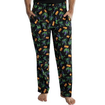 Marvel Mens' The Incredible Hulk All Over Print Lounge Pajama Pants Sleepwear