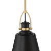 Possini Euro Design West 8" Mid Century Modern Pendant Ceiling Light Fixture Dining Room Over Table Kitchen Island Drum Matte Black Sand Gold Mini - image 4 of 4