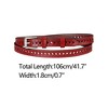INSPIRE CHIC Women's Skinny Faux Leather Hollow-out Thin Waist Belts 0.7 inches Width - 3 of 4