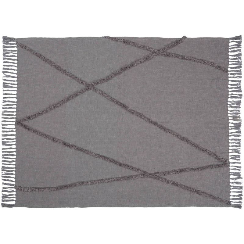 50"x60" Life Styles Tufted Abstract Diamond Throw Blanket - Mina Victory, 1 of 6