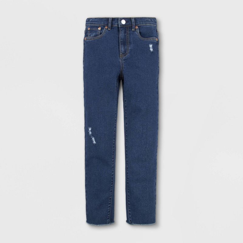 Levi's® Girls' High-Rise Straight Jeans - Medium Wash, 1 of 5