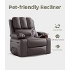 27" Oversized Recliner Chair with Heat & Massage – 360° Swivel & Manual Rocking, Cup Holder for Living Room - 3 of 4
